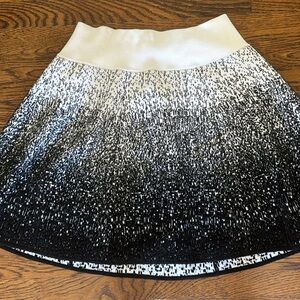 ALC stretch waist black and white skirt
